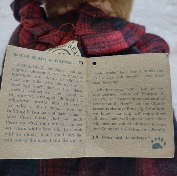 Boyds Bears Investment Collectible Bear Necessities 1997 Retired Handmade - Picture 4 of 8